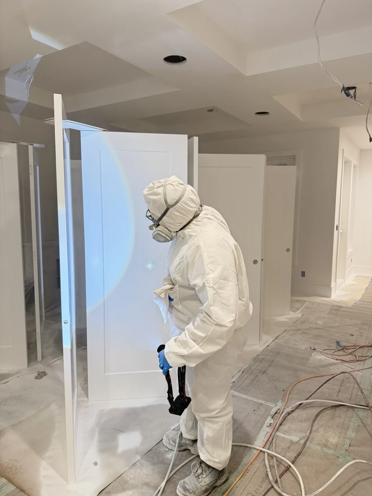 Fine-finish spray work